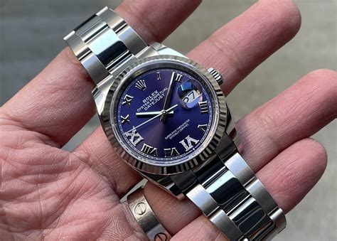 rolex datejust 36 aubergine dial|Rolex Datejust 36 blue dial.